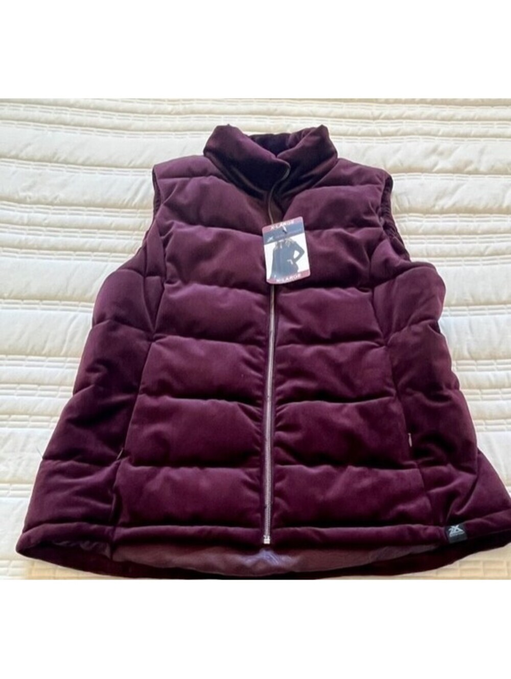 ZeroXposur Women’s Velvet Puffer Jacket In Mahogany Size X-Large NWT
